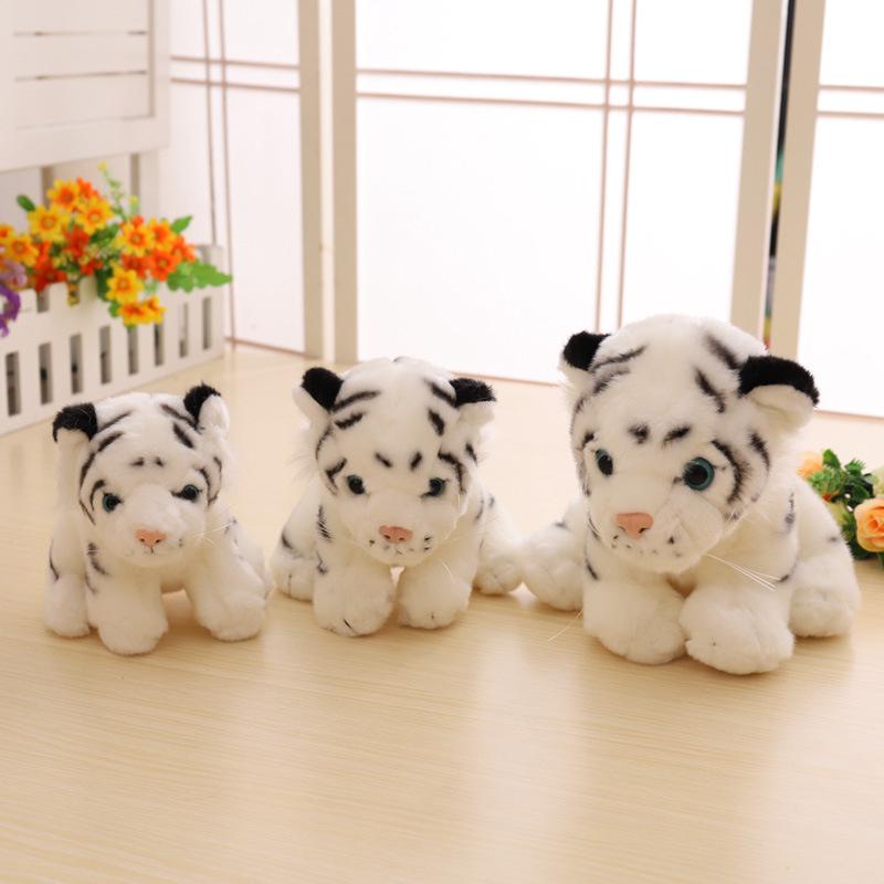 Simulated Tiger Doll Plush Toy Tiger Cloth Doll Baby Boy Birthday Gift Creative Little Tiger Doll Throw Pillow