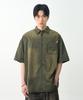 Dimiteulibeullaeg Vlad Cutoff Applique Fade Washed Short Sleeve Shirt_Olive