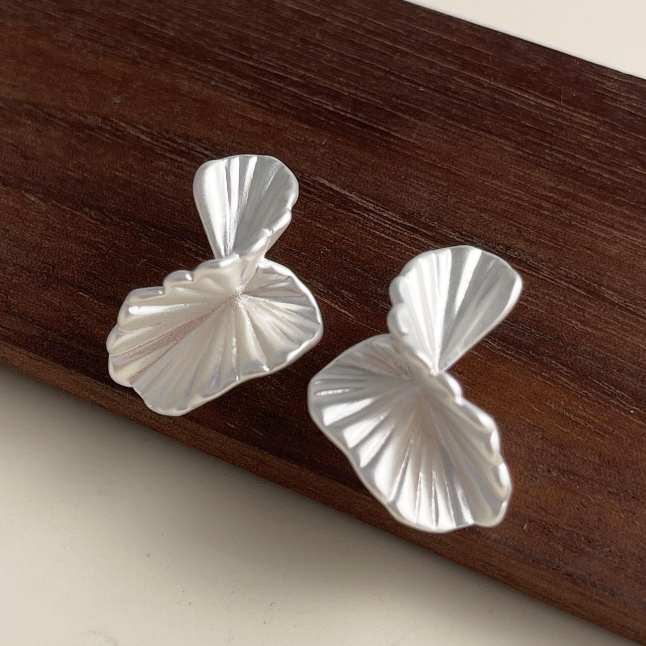 925 Sterling Silver Earrings For Women Trendy Geometric Fan Shape Earring Jewelry Prevent Allergy Party Gift Accessories