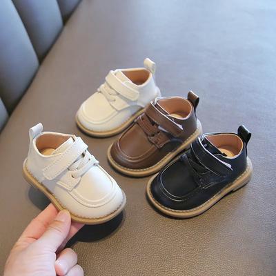 Baby Kids Small Leather Shoes British Style 2024 New Boys Girls Walking Shoes Soft Sole  Children Flat Shoes Casual Comfortable