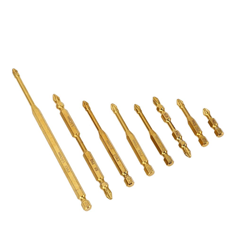 8 Pcs Magnetic Screwdriver Bit Set K5 Non Slip Anti Impact Long Short PH2 Screwdriver Bits