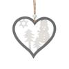 Cross Border Hot Selling Gray Wooden Hollow Christmas Pendant Wooden Wooden Creative Christmas Tree Hanging Decoration
