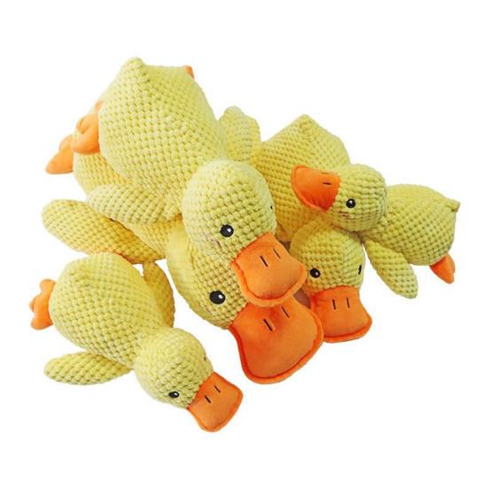 Yousheng Dog Toys Duck Shape with Sound Chew Toy Soft Safe Odor-Free Interactive Stress Relief Plush Toy for