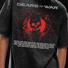 E-Day Shirt, Gears Shirt of War, Vintage Gaming T-Shirt, Acid Wash Oversize T-Shirt - 250 GSM, Grunge & Goth Streetwear, Vintage Washed Shirt