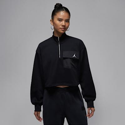 Jordan Sweatshirts Women s Black Stand Collar Moderate XS