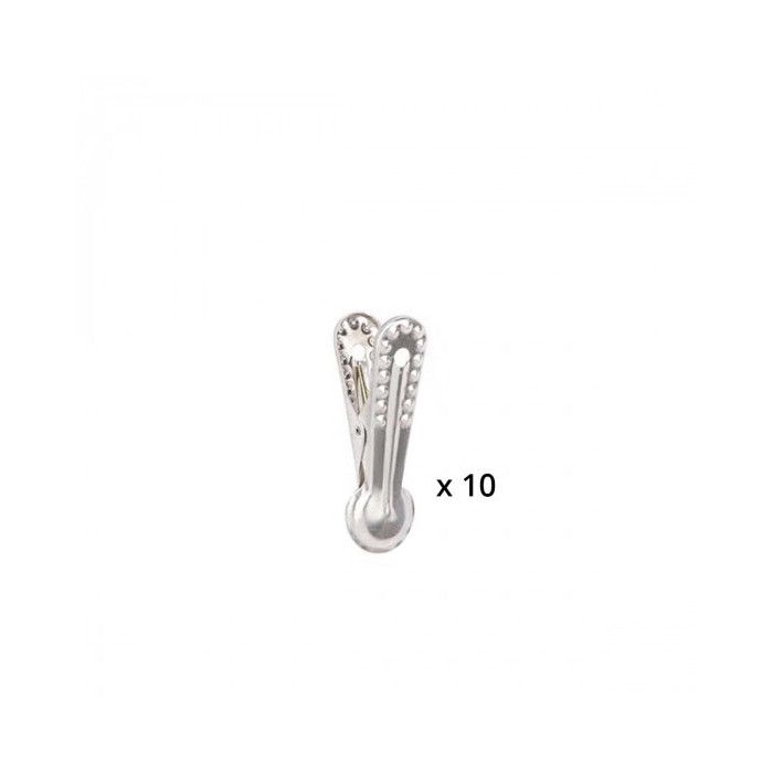 10 pinces en aluminium
