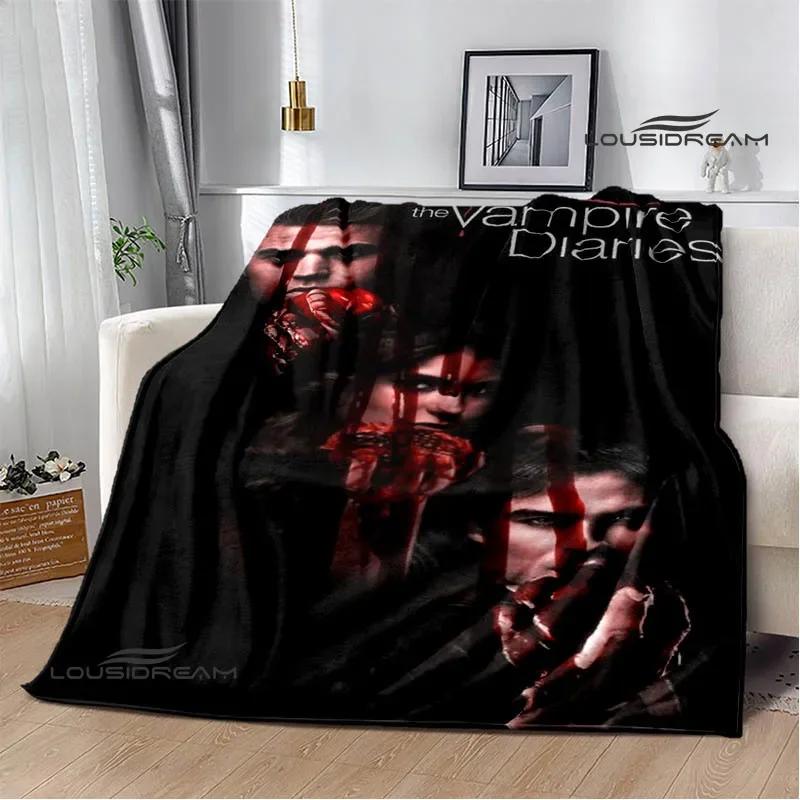 The Vampire Diaries Damon Salvatore Printed Blanket Warm Flannel Blankets Soft and Comfortable Blanket Bed Linings Birthday Gift