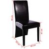 VidaXL 4x Dining Chair Black Home Kitchen Living Room Dining Chair 60597