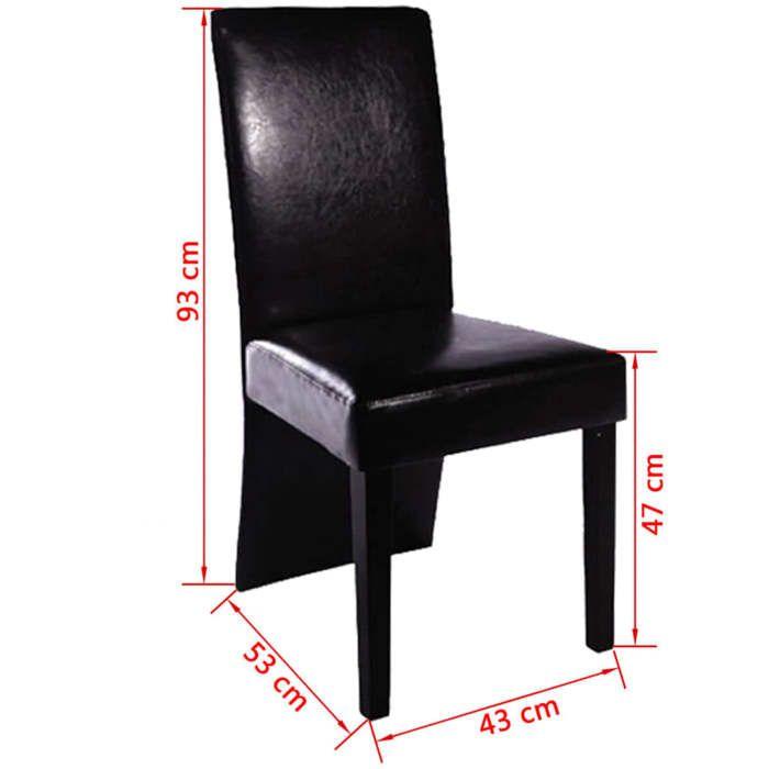 VidaXL 4x Dining Chair Black Home Kitchen Living Room Dining Chair 60597