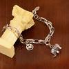 Fashionable Retro Bear Diamond Bracelet - Women's Unique High-End Charm