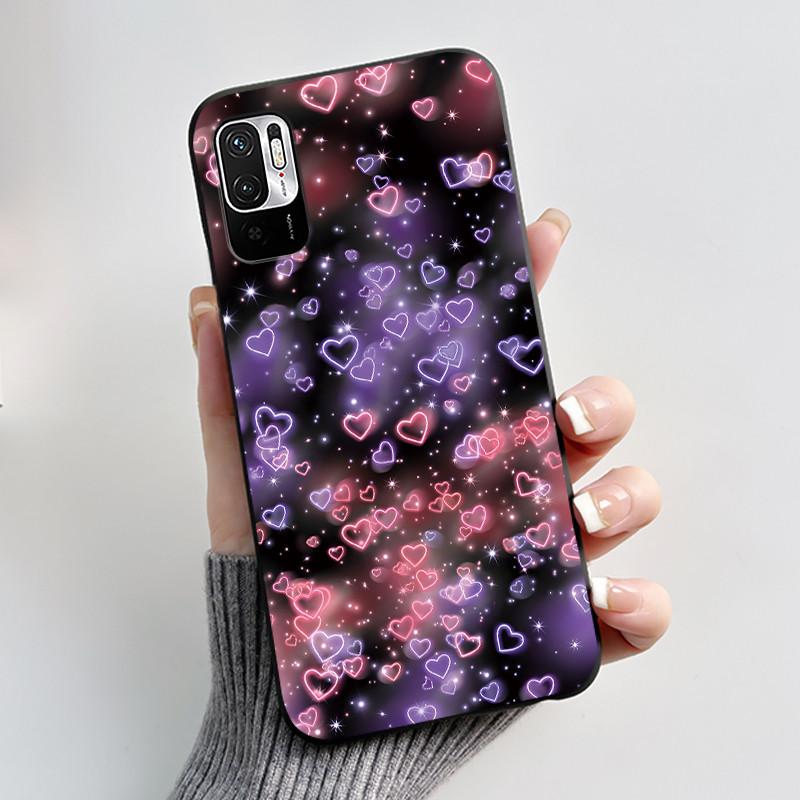 For Xiaomi Redmi Note 10 JE 10T JE Casing Cute Love Rabbit Funny Black Soft Silicone Phone Case For Redmi Note10 JE Bumper Cover