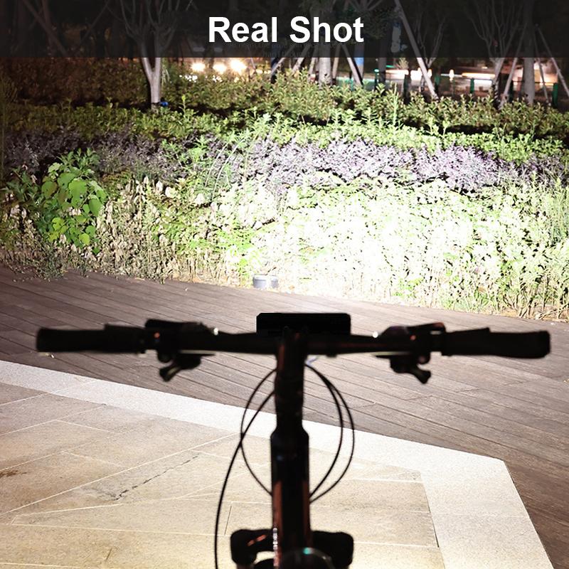 Luce per Bicicletta Anteriore 10000mAh Power Bank per Bici Torcia Impermeabile Ricarica USB Lampada per Ciclismo MTB Strada Accessori