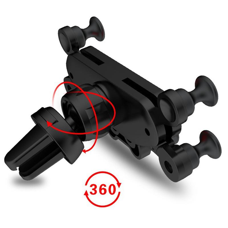 Gravity Car Phone Holder Universal Car Air Vent Mount Auto-Grip Stable 360 Degree Rotatable Phone Mount Car Interior Accessories rosso