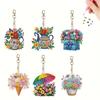6Pcs/SetDIY Diamond Painting Keychain - Animal, Mandala Pattern, DIY Decoration, Diamond Kit Craft Supplies,