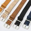 Minimalist Square Buckle Faux Leather Belt Women Men Adjustable Waistband Trendy Casual Fashion Accessory