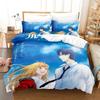 Anime Fruits Basket Beding Set Soft Duvet Cover Bed Linen Set Comfortable Quilt Cover Pilowcase Warm Comforter king Quen Sized Dimensions Young Boys
