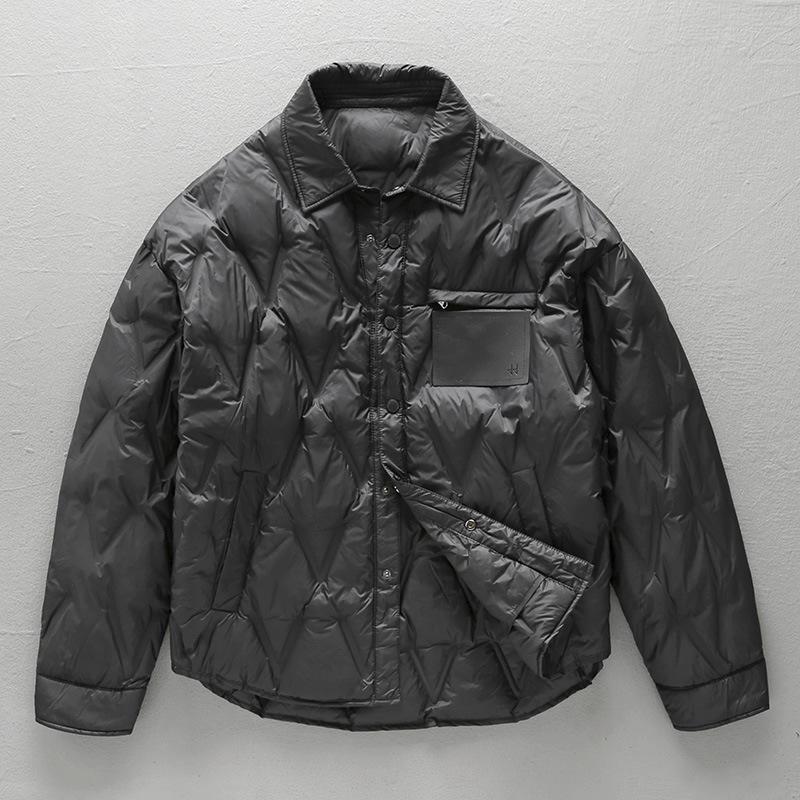

Универсальная пуховая куртка Зимняя легкая пуховая куртка Мужская тепло M чёрный