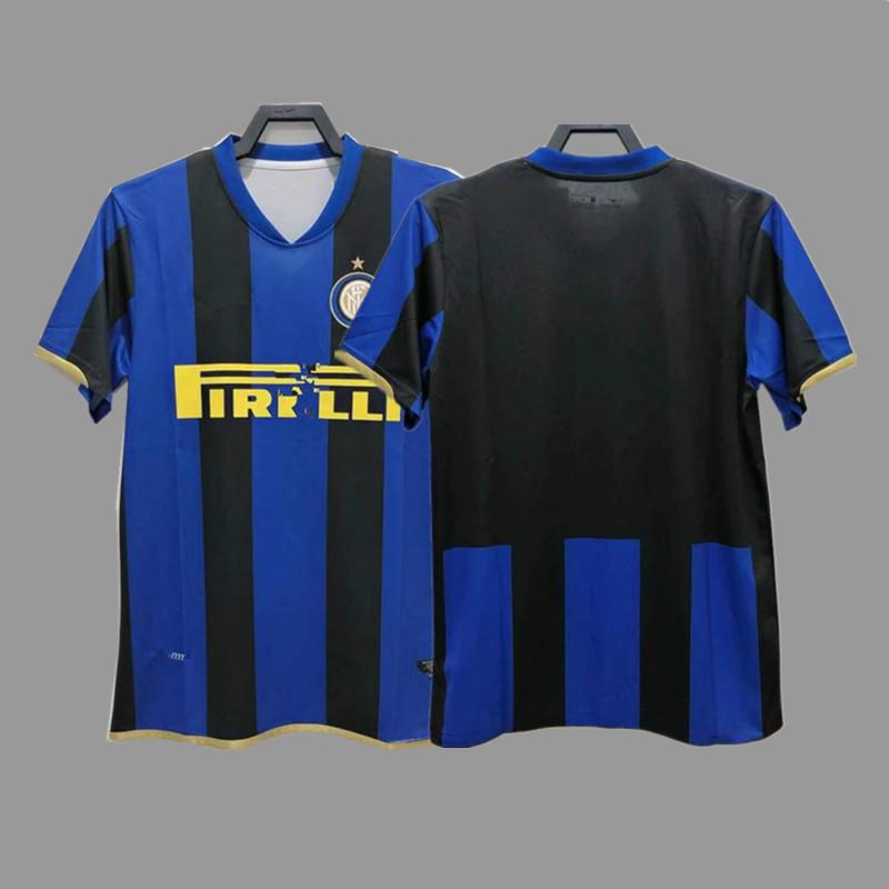 Inter retro football jersey Milito Ronaldo Sneider Eto Omota Zanetti Ibrahimovic jersey S