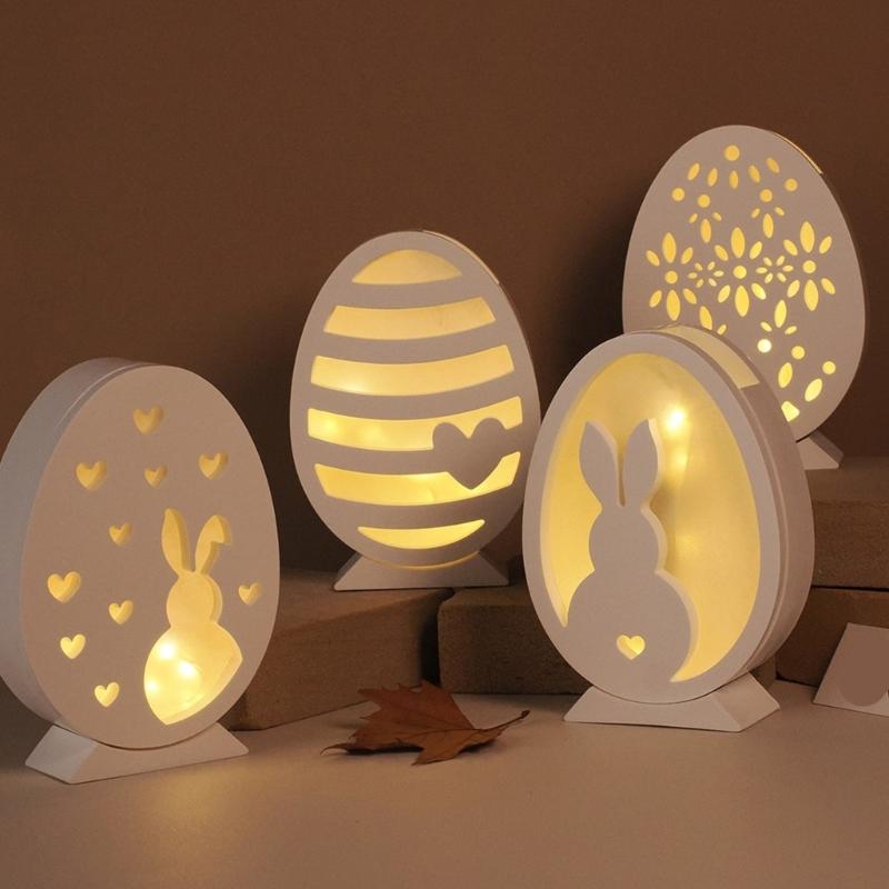 Easter Eggs and Rabbit Lantern Silicone Molds Table Decorative Ornament Mold for Crafting Ornament and Home Decors