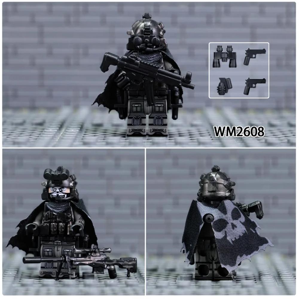 WM6147 WM6168 WM6169 Militaire Serie SWAT Special Forces Bouwsteen Commando Soldaat Stad Politie Pet Mini Actiefiguur Speelgoed