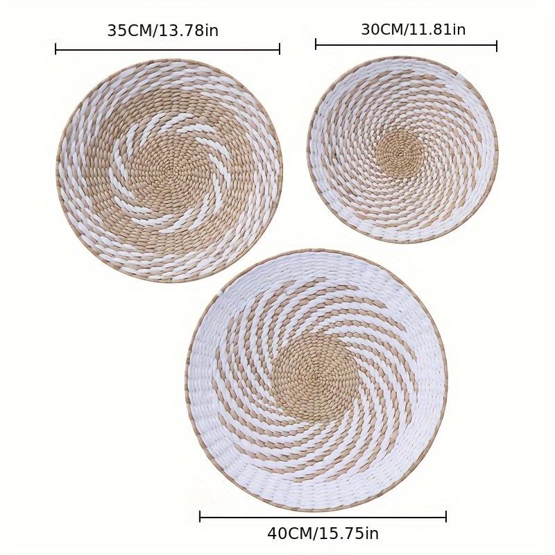 3pcs Wall Basket Decor Paper Baskets Wall Hanging Decor Handmade Wall Art Basket Wall Decor Farmhouse And Rustic Wall Decor