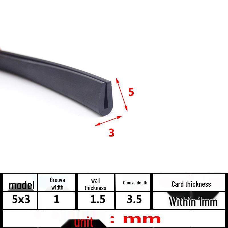 

Резиновая U-образная противоударная кромочная уплотнительная лента для стекла и стальных листов