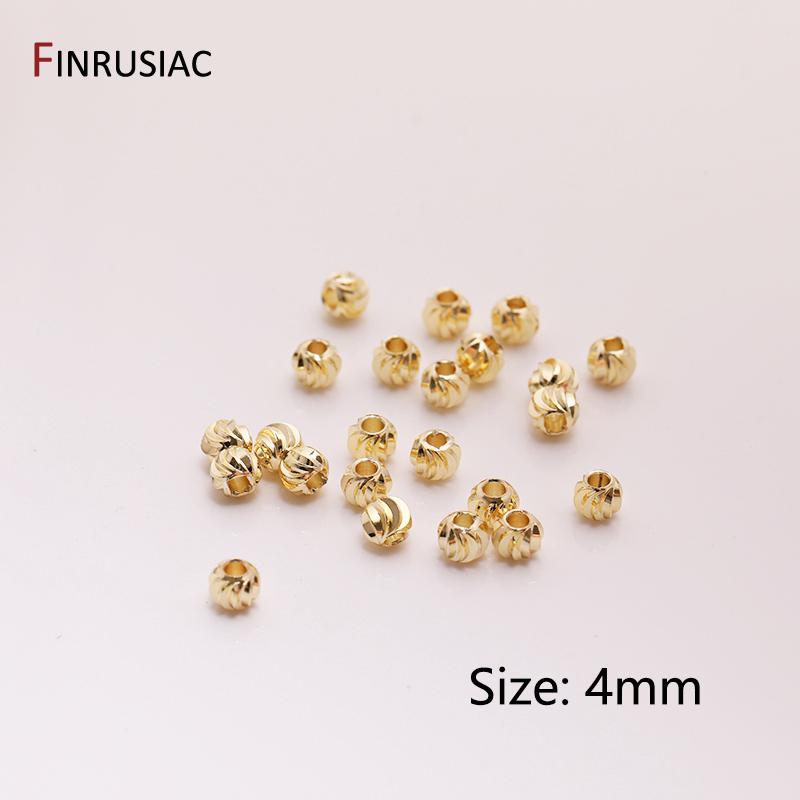

18K Gold Plated Brass Striped Cut Flower Beads Spacer Beads Bulk Hand Beading Material DIY Nacklace Bracelet Making Accessories 50 Pcs
