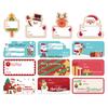 130-Pack Red Cartoon Animal Christmas Stickers - Large Self-Adhesive Gift Box Sealing Labels