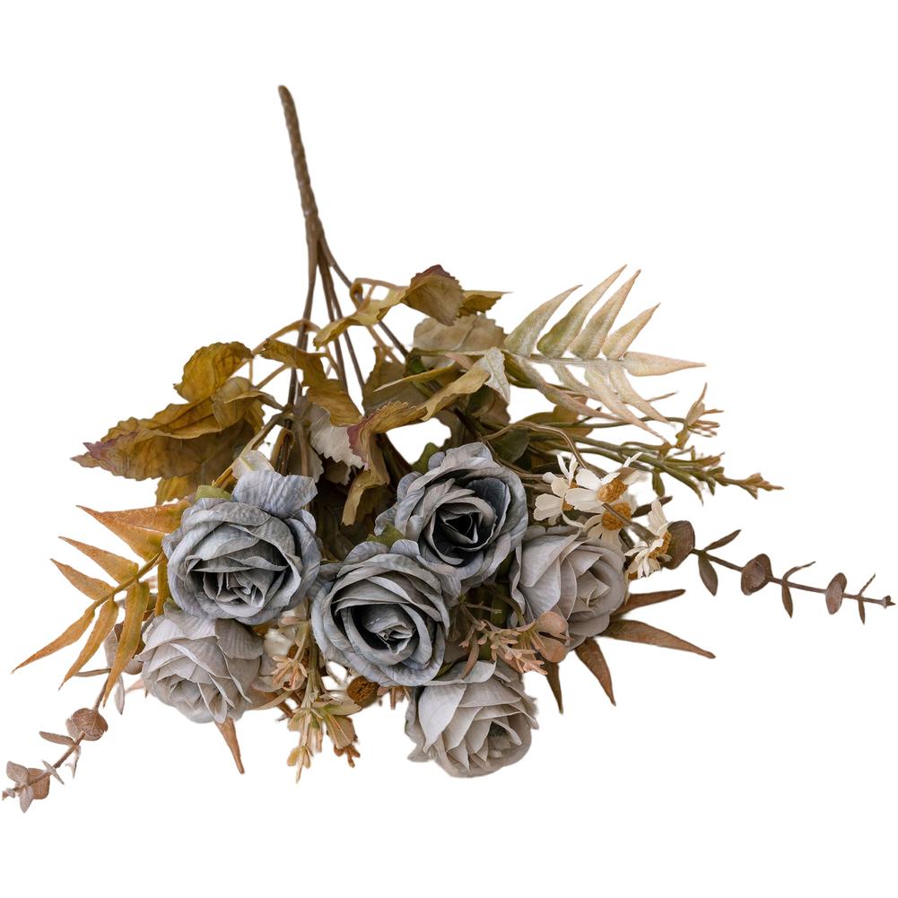 Artificial Rose Bouquet Fake Floral Ornament Complete Set Arrangement