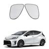 Toyota Aqua Corolla Axio Prius C Pre Heated Side Mirror Glass Rearview Mirror Lens for Door Mirror Lens (White R)