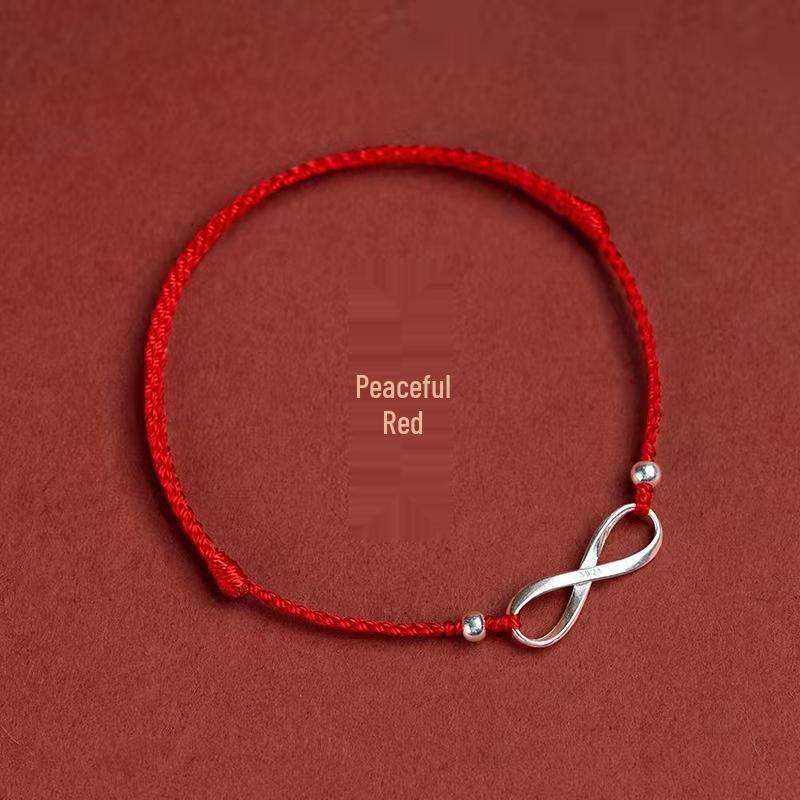 Sterling Silver Koi Fish Red String Bracelet for Women – Good Luck Handmade Braided Rope