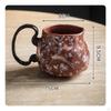 Floral Bird Mug Shiny Coffee Curved Handle Drinkware for Tea, Water
