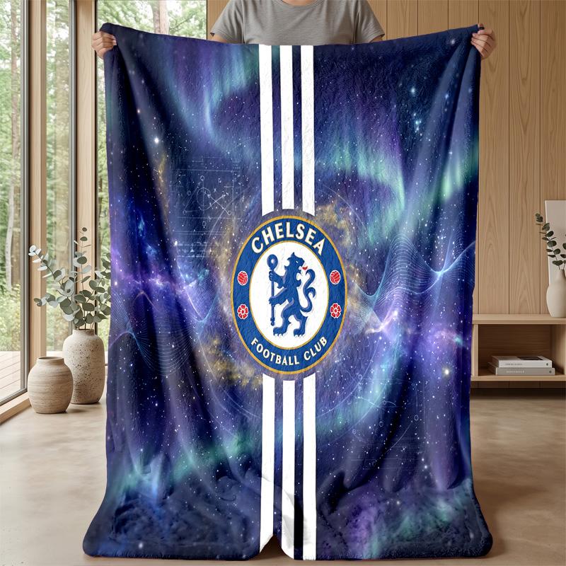 Chelsea FC Theme blanket Soft Flannel Blanket Plush Throw Blanket Cozy Sofa Bed Blanket for Home Decor