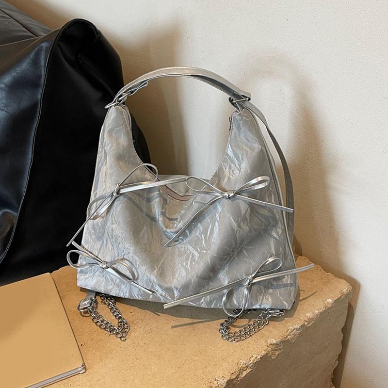 

Женские сумки-тоут с бантом из искусственной кожи, сумки через плечо большой емкости, простые женские сумки для поездок на работу, рюкзаки большой емкости