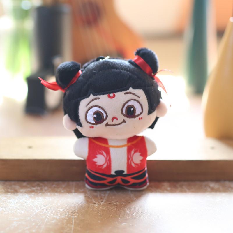 Stuffed Animal Nezha Plush Keychain Backpack Charm Soft Toy Gift Teens For
