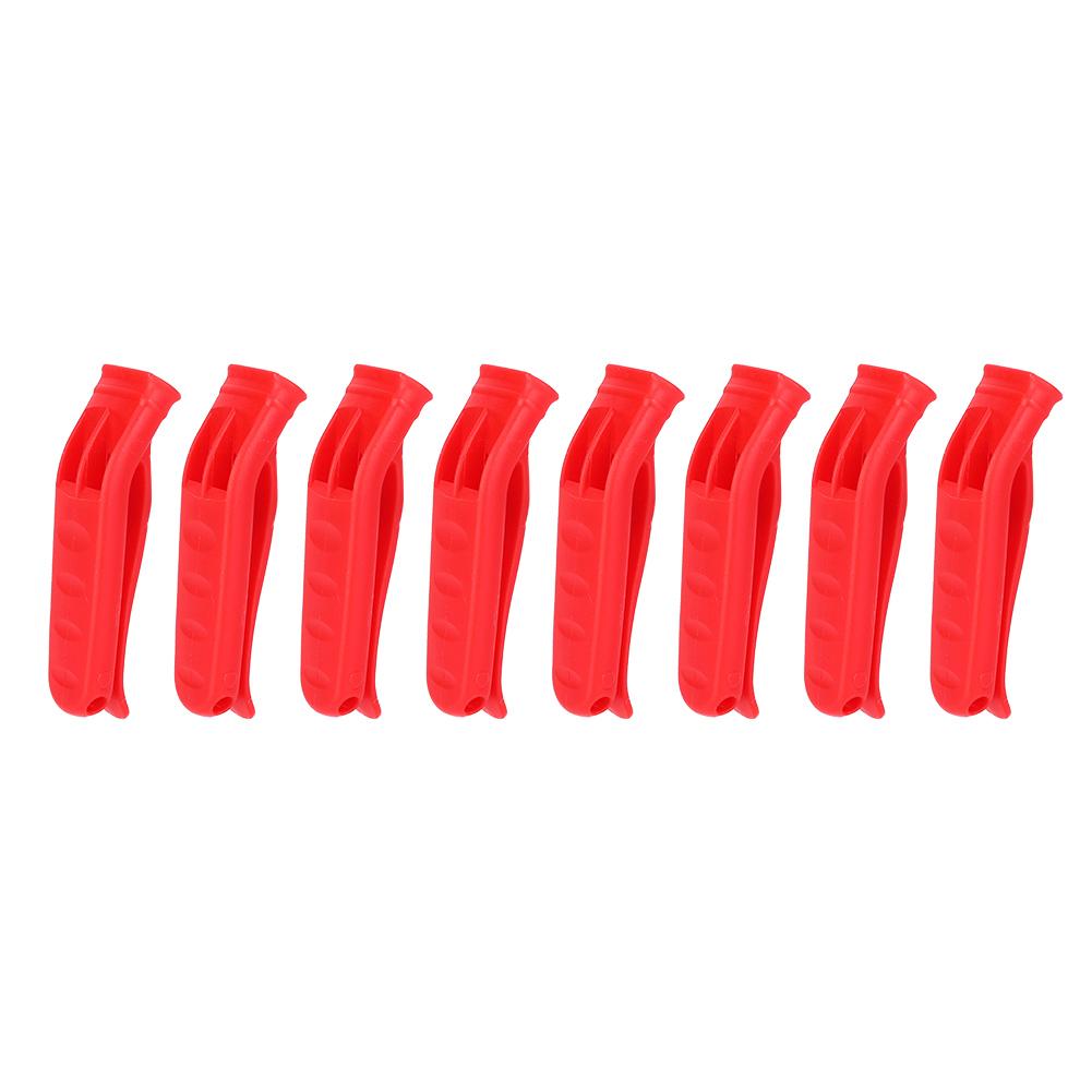 8PCS Plastic Bright Red Lightweight Life Vest Dual Frequency Outdoor Survival Rescue Emergency Long Distance High Pitch Whistle