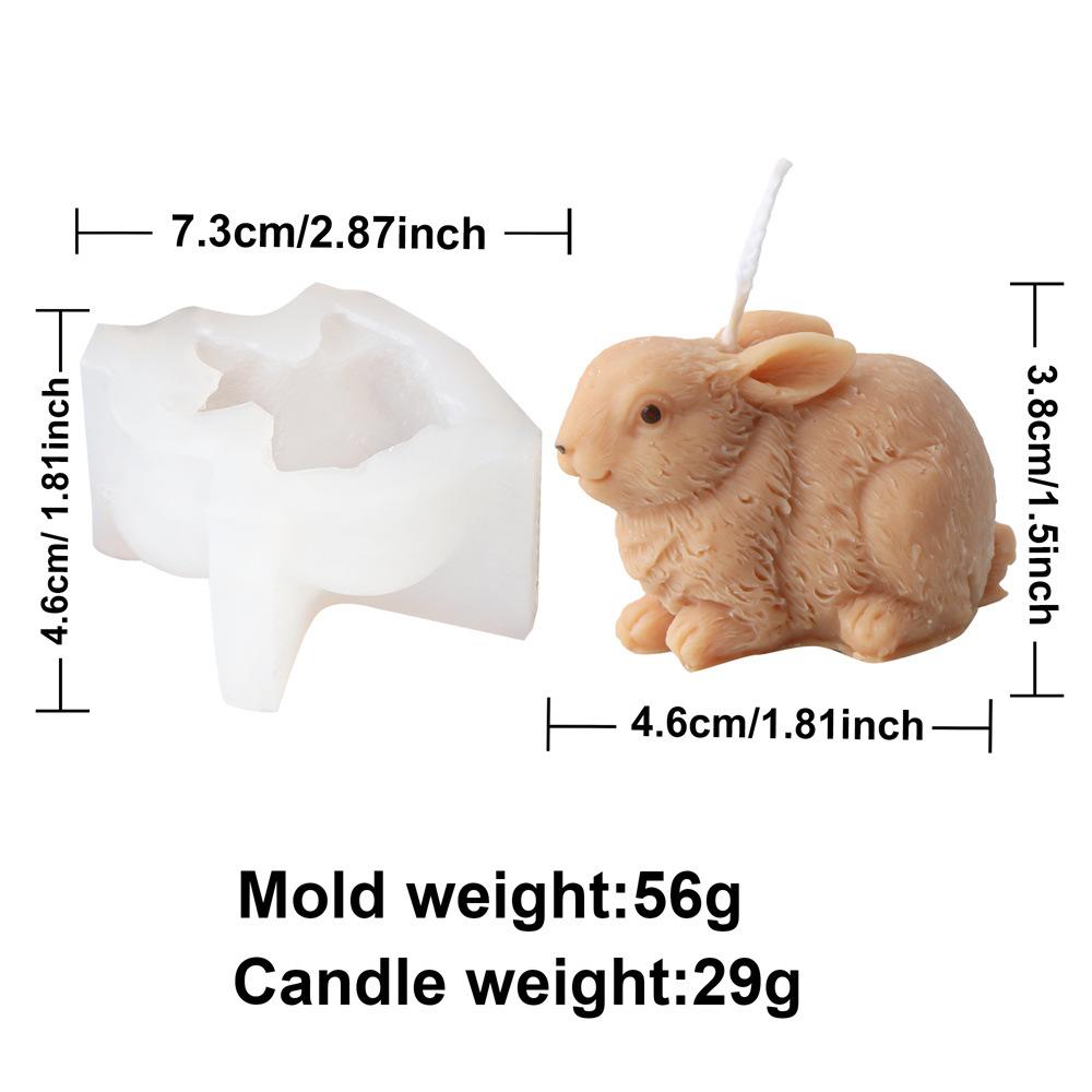 

Симпатичная вертикальная силиконовая форма для свечи в виде кролика, пасхальный кролик, мыло из смолы, форма для украшения рабочего стола, ароматерапия, изготовление поделок