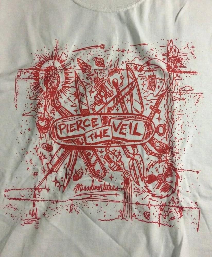 Pierce The Veil Band Shirt Pierce The Veil Band Tshirt S5XL White KK1427 Unisex T-Shirt XL
