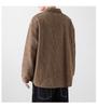 Men's Hong Kong Style Woolen Lapel Shirt Jacket - Spring/Autumn Casual