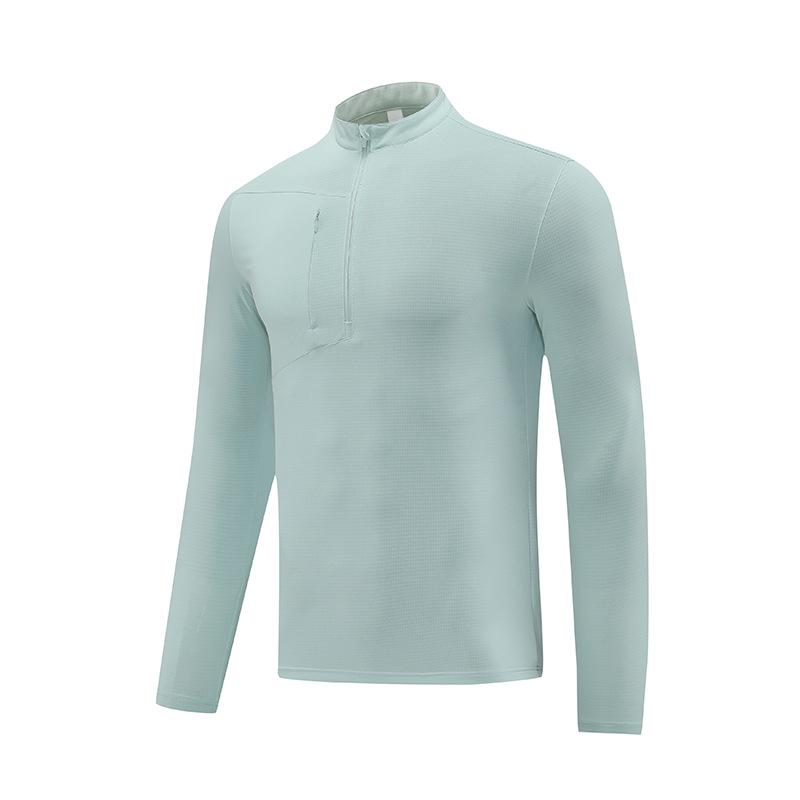 Di Jia Men's Half-Zip Quick-Dry Sports Top for Outdoor Training, Cycling, Running, and Fitness