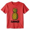 Summer Cartoon Pineapple Print Tshirt Unisex Unisex Casual Cotton Tee Short Sleeve Tropical Fruit Graphic Unisex Tops