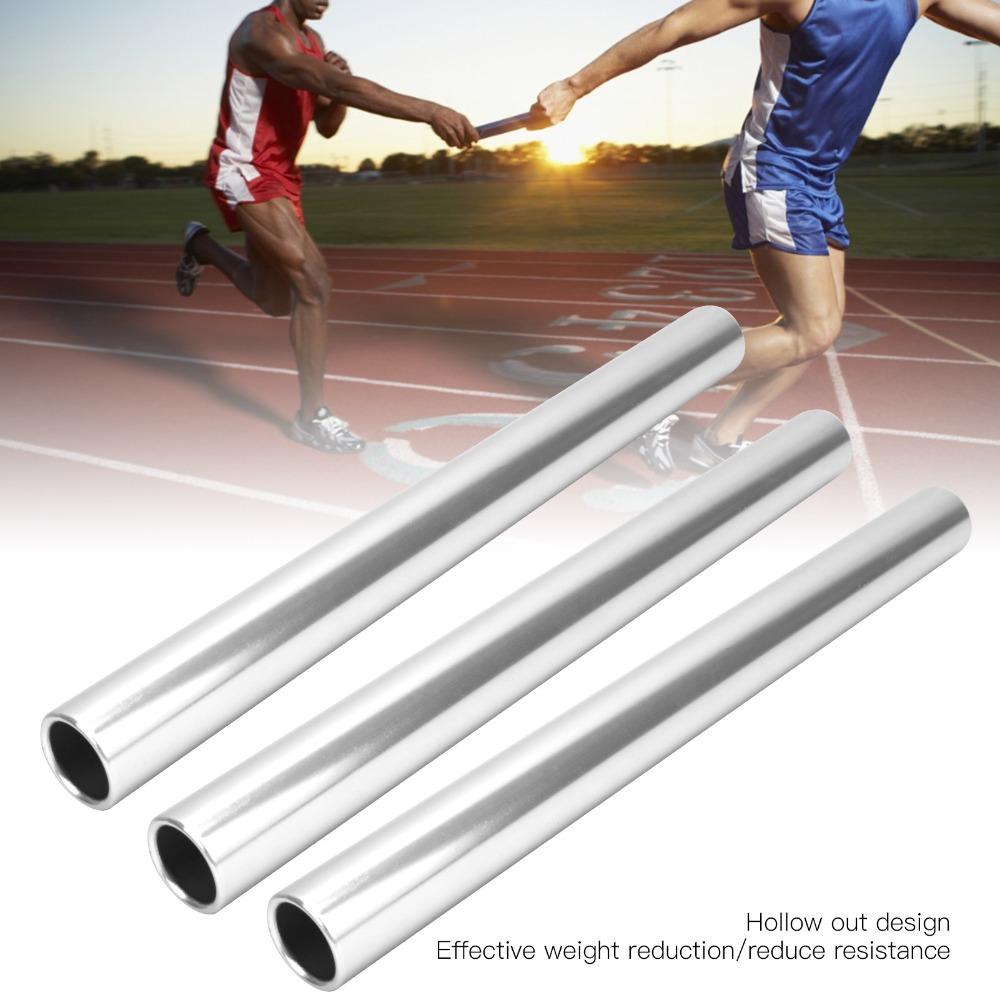 3PCS Smooth Surface Track Baton Hollow Tube Running Baton Reusable Relay Baton Sports Training