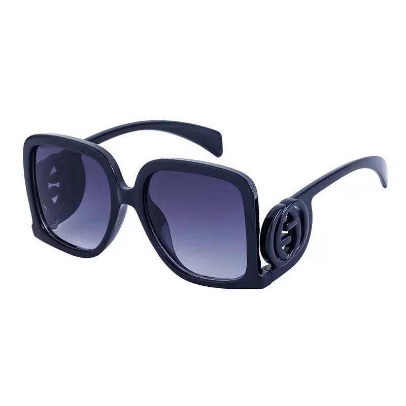 Estilo Único Oversized Moda Dama Gafas de Sol Montura de Plástico Gafas de Sol Mujer Marca de Lujo Diseñador Niñas Cuadradas Gafas de Sol