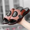 Genuine Leather Non-slip Slippers Men Beach Flip Flops Comfortable Summer Shoes Men Classics Casual Home Slipper Plus Size 39-49