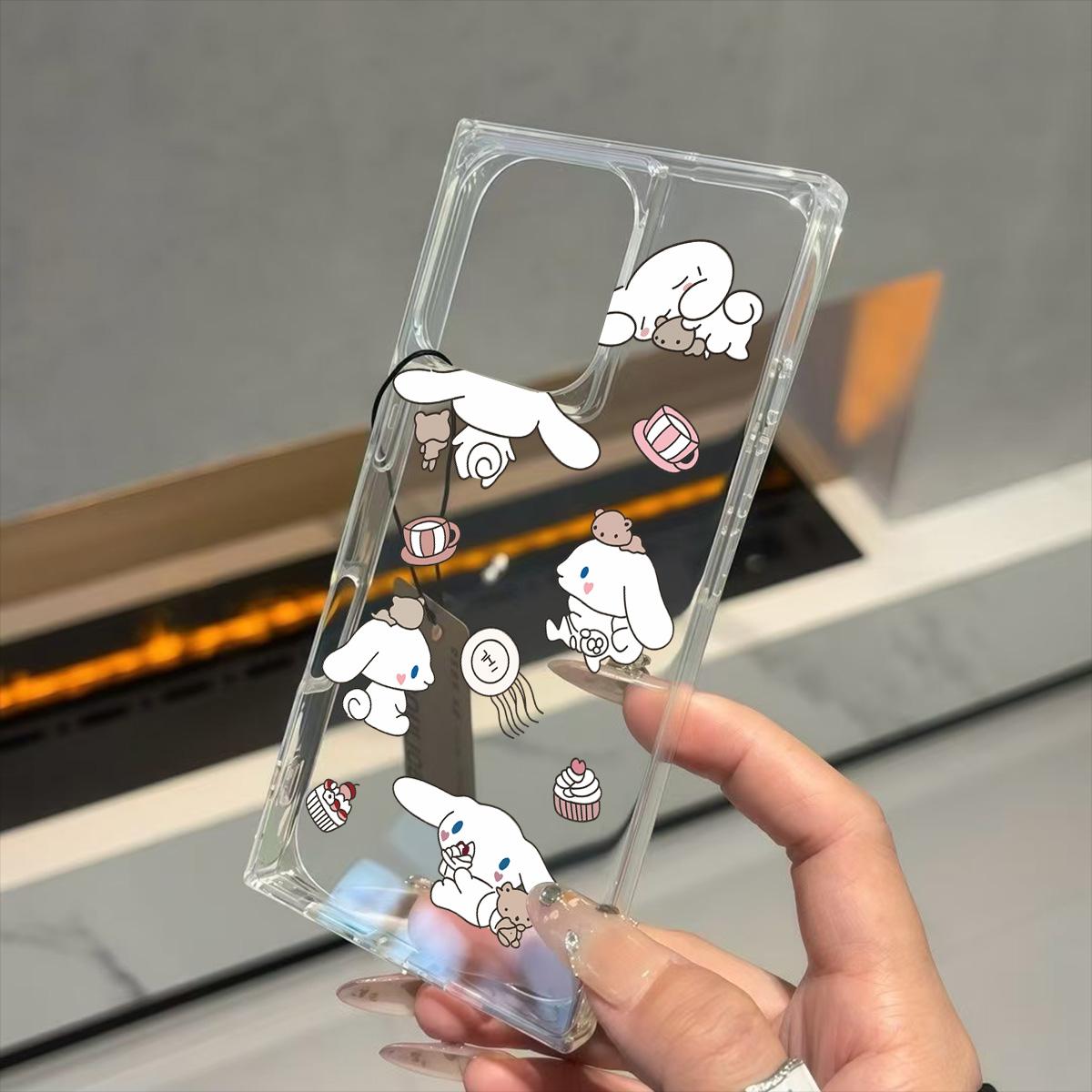 

Clear Square Back Tube Case Protection For iPhone 14 Pro Max 12 15 Plus 13 16 ProMax 11 Anti-Oxygen,Big Eared Dog Pattern Casing iphone 11 ProMax
