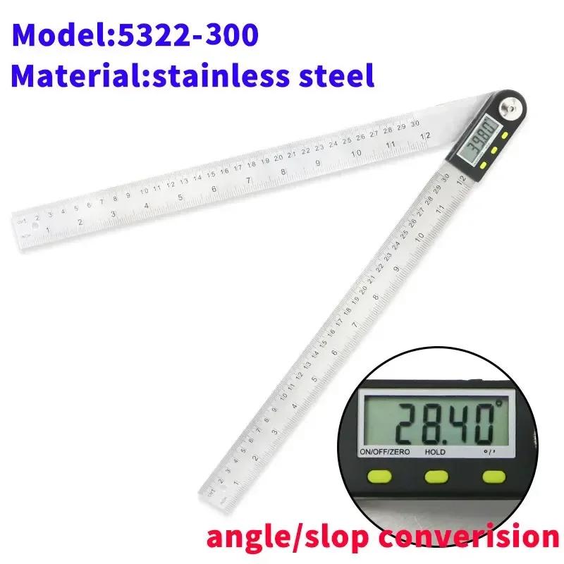 Digital Angle Finder Ruler 200/300 mm Digital Protractor Digital Goniometer 2-in-1 Angle Gauge With Stainless Steel Blades