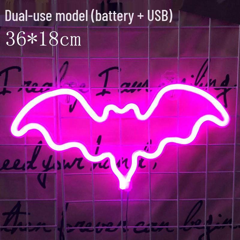 LED Neon Butterfly & Planet Wall Light - Decorative E-sports, Bar, and Photo Prop Night Light