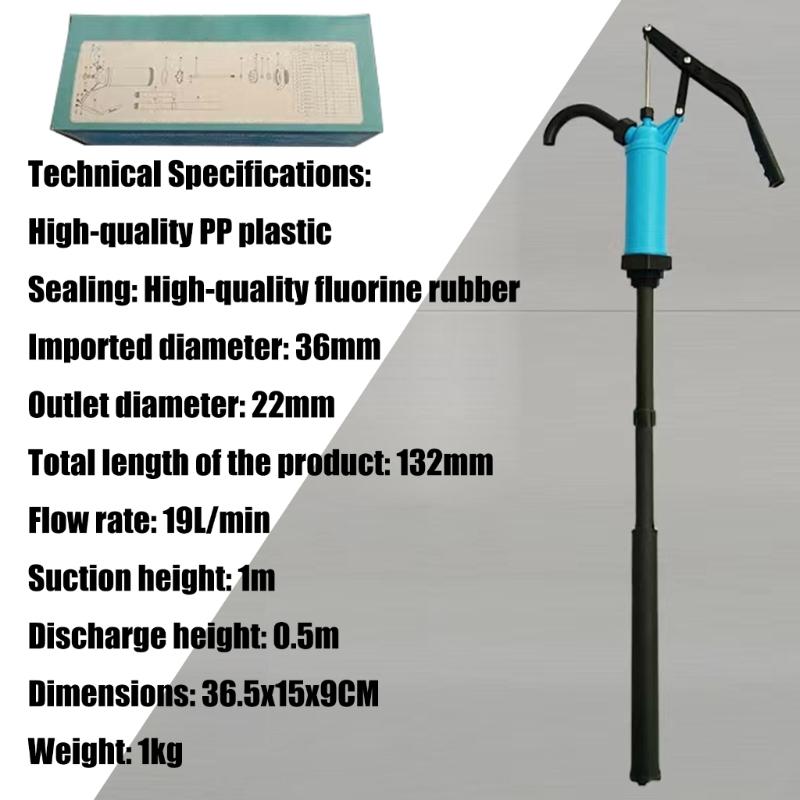 High Efficiency Lever Operated Drum Pump Portable Hand Pump Leak Proof Substance Transfer Pump for 55 Gallon Drums