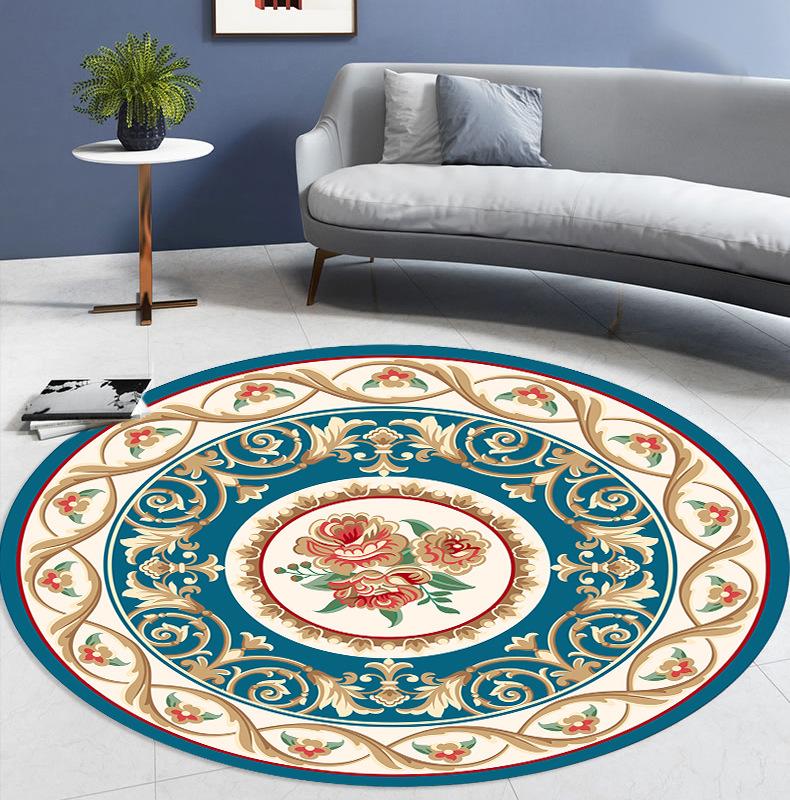 Round Carpet Nordic Bedroom Bedside Carpet Floor Mat Ethnic Style