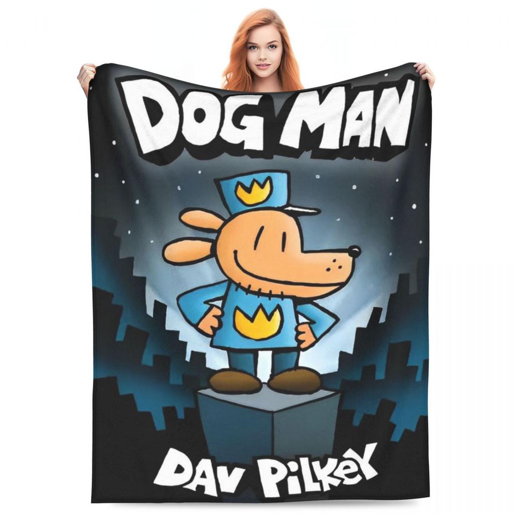 Dog Man Dogman And Friend Micro Coperte Picnic Flanella Biancheria da Letto Plaid Per Divano Letto Caldo Personalizzato Qualità Copriletto